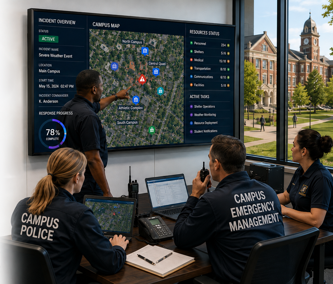 Campus emergency management command center
